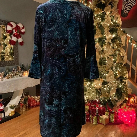 TIANA B Velvet Bell Sleeve Dress - Picture 4 of 8